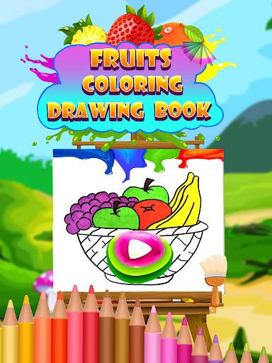 Fruit coloring Book Game : Painting & Drawing screenshot 1