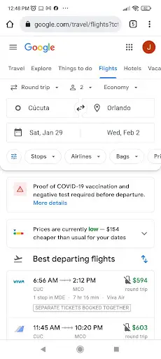 Cheap Flights by Google screenshot 1
