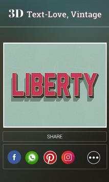 3D Text - Love, Vintage screenshot 4