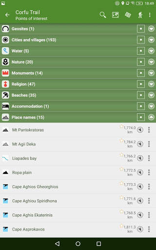 Corfu Trail topoguide screenshot 7