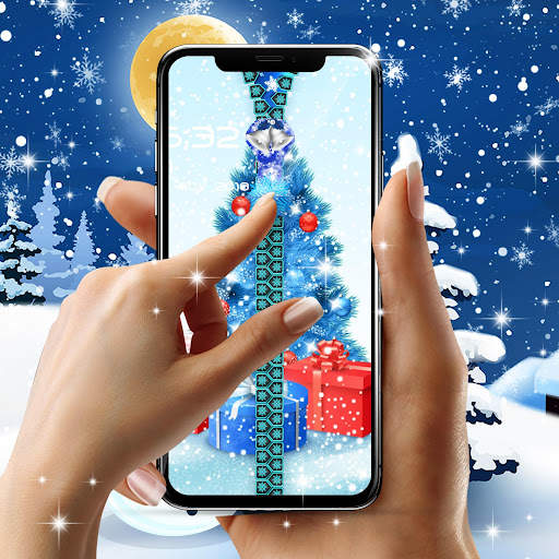Winter snow lock screen screenshot 6