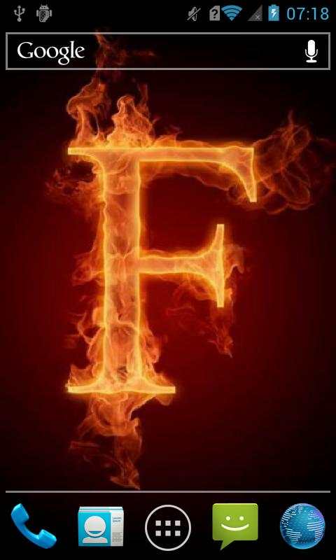 Fiery letter F live wallpaper 2 تصوير الشاشة