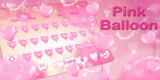 Pink Heart Balloon Keyboard screenshot 4