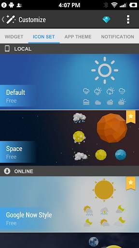 Cartoon cute weather Icon set screenshot 5