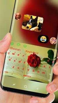 Rose Book Keyboard Love Story Theme screenshot 3