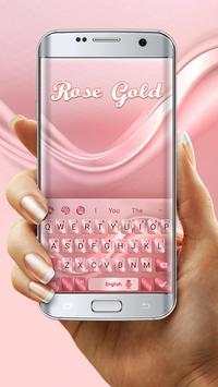 Rose Gold Silk Keyboard Theme screenshot 3