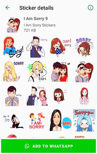 I am Sorry Stickers for WhatsApp - WAStickerApps screenshot 7