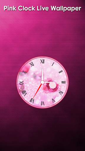Pink Clock Live Wallpaper screenshot 2