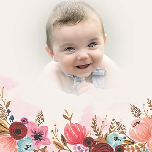 Water Color Border Photo Frames 3.9