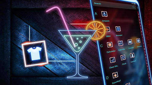 Neon Lemon Glass Launcher Them screenshot 4