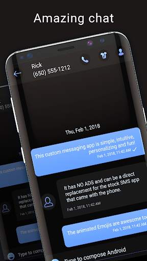 Cool tema ng itim na messenger screenshot 2