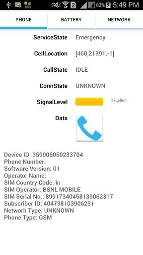 Mobile Information screenshot 1