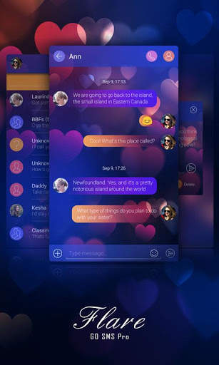 (FREE) GO SMS PRO FLARE THEME screenshot 1