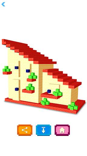 Modern Houses 3D Color by Number - Voxel Colouring screenshot 7
