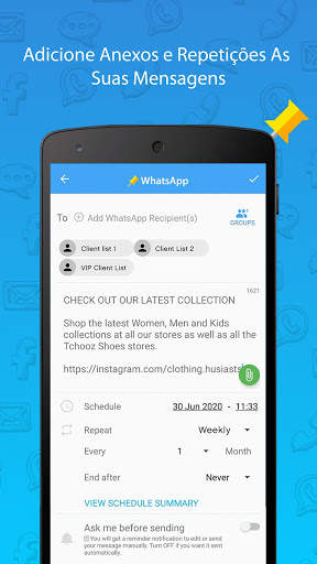 SKEDit Scheduling App: Agende WhatsApp, SMS, Calls screenshot 3
