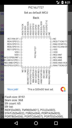 PICmicro simulator and assembler screenshot 5