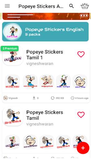 Popeye Stickers for WhatsApp - WAStickerApps screenshot 5