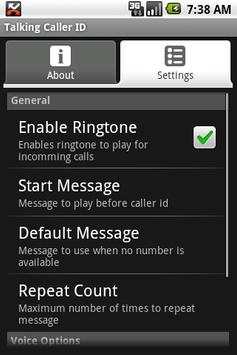 Talking Caller ID (free) screenshot 2