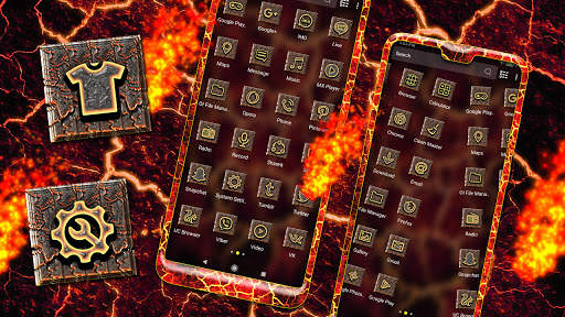 Lava Cracks Launcher Theme screenshot 2