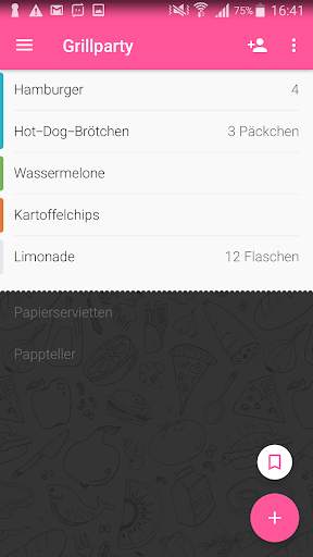 Buy Me a Pie! Einkaufsliste screenshot 1