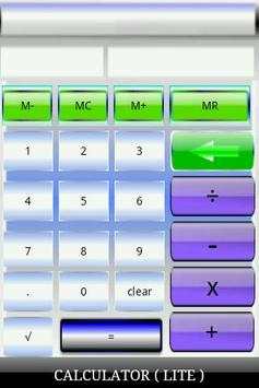Calculator LITE screenshot 1