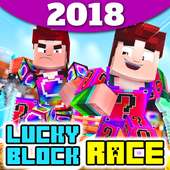 Lucky Block Race Map for Minecraft PE Ideas logo
