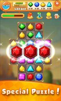 Jewels Game Match 3 Free - Paradise Island screenshot 1