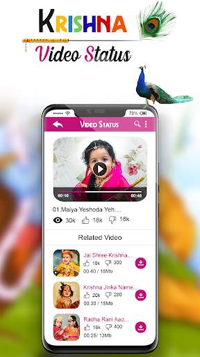 Krishna Video Status : Full Screen Krishna Status screenshot 3