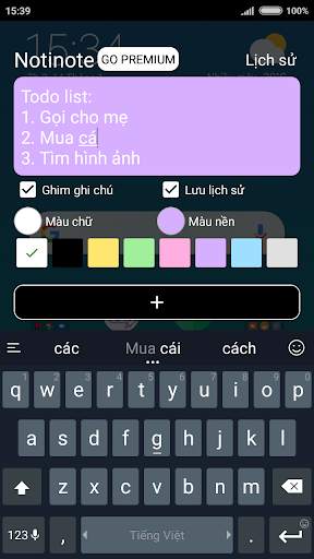 Ghi chú nhanh trên thông báo screenshot 2