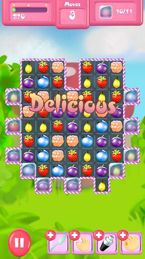 Berries Match Three, connect and crush fruits screenshot 4