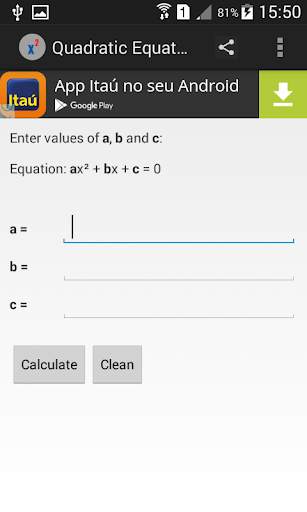 Quadratic Equation скриншот 1