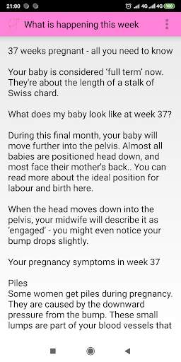 Pregnancy weekly info app screenshot 7