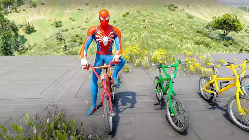 BMX Cycle Race: Superhero Game screenshot 1