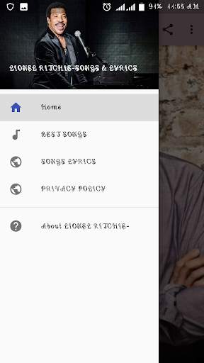 LIONEL RICHIE-SONGS & LYRICS screenshot 1