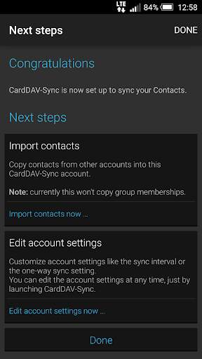 CardDAV-Sync free screenshot 4
