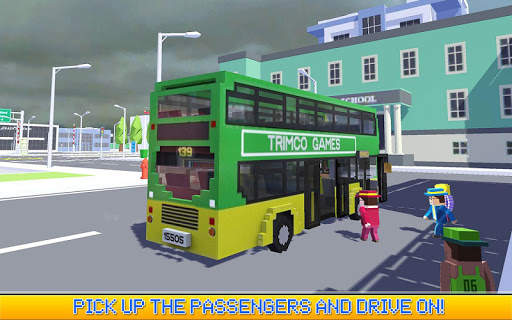 Blocky City Bus SIM driver screenshot 1