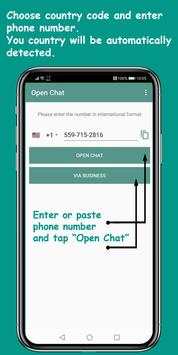 Open chat for WhatsApp screenshot 2