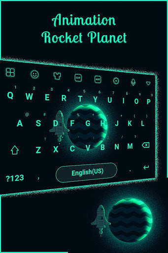 Animation Rocket Planet Keyboard screenshot 1