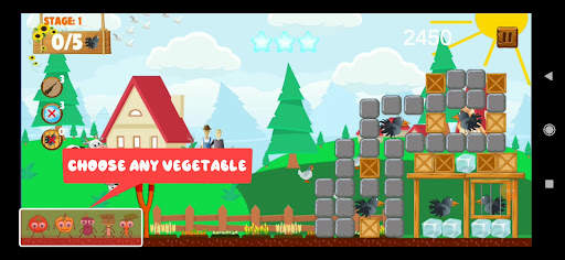 Angry Crows Slingshot Catapult स्क्रीनशॉट 1