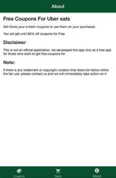 Coupons for Uber Eats screenshot 3