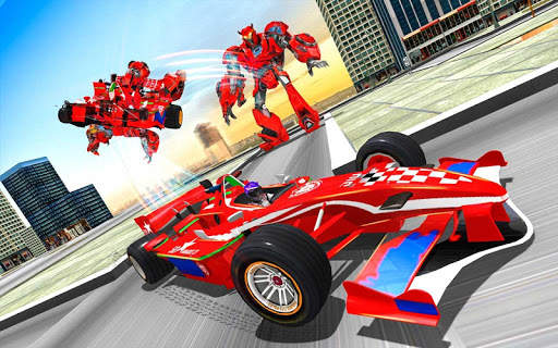 Formula Car Robot Game: Stunt Car Racing Simulator screenshot 2