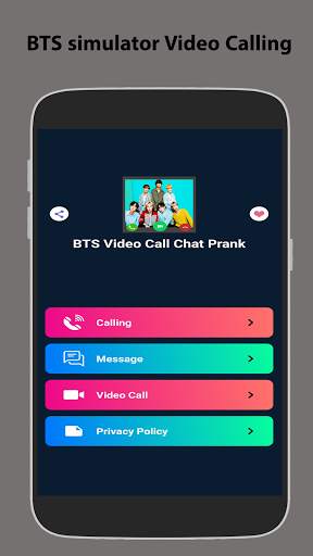 Bts Fake Video Call Chat Prank screenshot 1