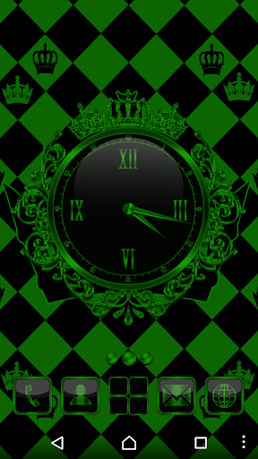 Green Crown Clock Widget screenshot 2