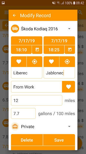 Easy Car Logbook screenshot 3