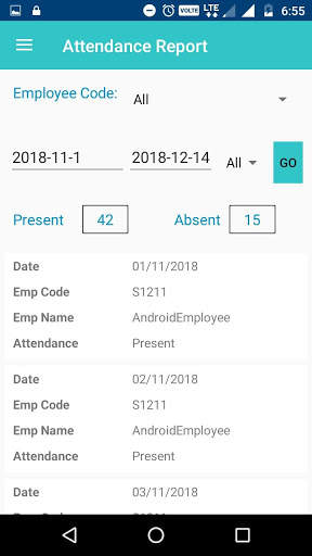 M-ATS(Mobile Attendance Tracking System) screenshot 8