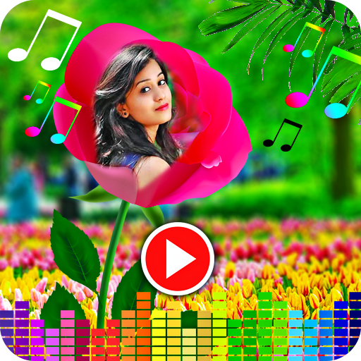Flower Photo Video maker أيقونة