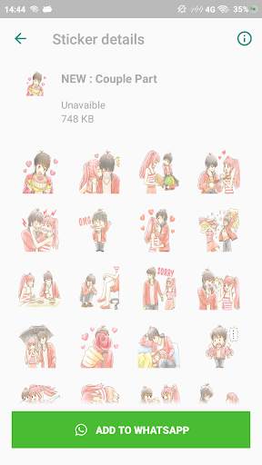 Couple Romantic Stickers For WhatsApp screenshot 3