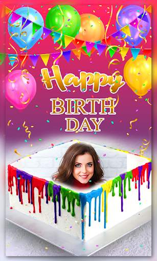 Photo On Birthday Cake : Photo Frames 6 تصوير الشاشة