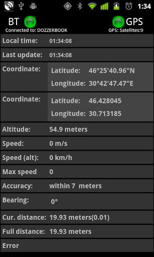 GPS over BT скриншот 1
