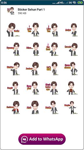 Stickers Sehun WA WAStickerApps screenshot 3